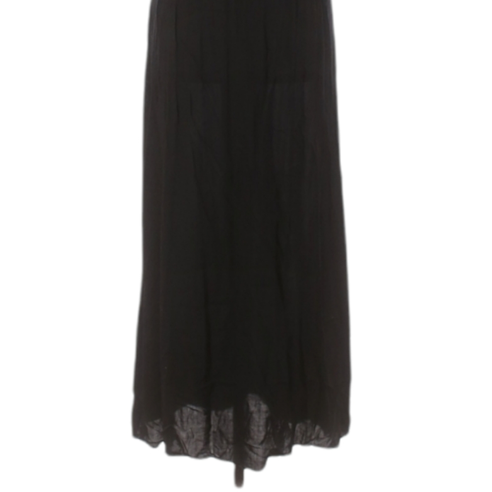 VIX Casual Black Long Maxi Dress Size M Tie Waist Spaghetti Strap V-neck Buttons - Picture 5 of 11